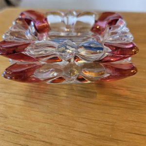 MCM Fenton Pink Nesting Ashtrays (Set of 4, 4"x 2")