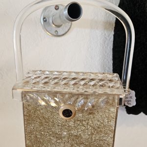 1950s Gold and Lucite Lunchbox Bag